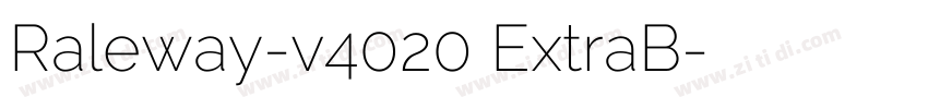 Raleway-v4020 ExtraB字体转换